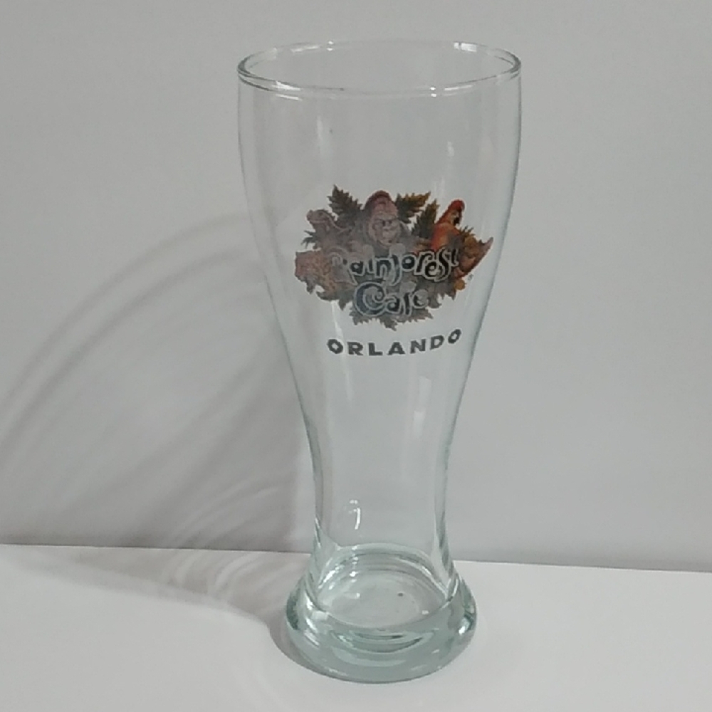 Orlando Pilsner Glass - Clear Glass with Color Logo